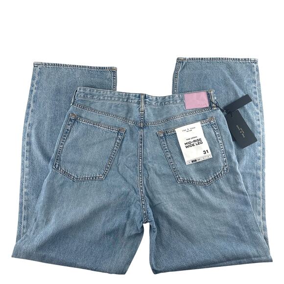 Rag & Bone Women's Audrey Featherweight Logan Wide-Leg Jeans Size 31 - Picture 12 of 14